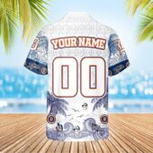 Detroit Tigers Classic Palms Hawaiian Shirt Back - TeeAloha