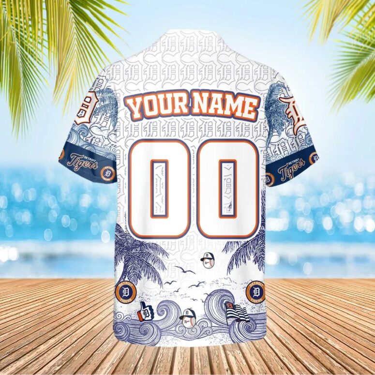 Detroit Tigers Classic Palms Hawaiian Shirt