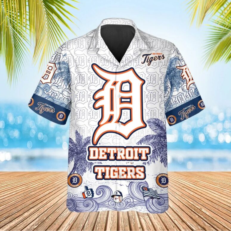 Detroit Tigers Classic Palms Hawaiian Shirt