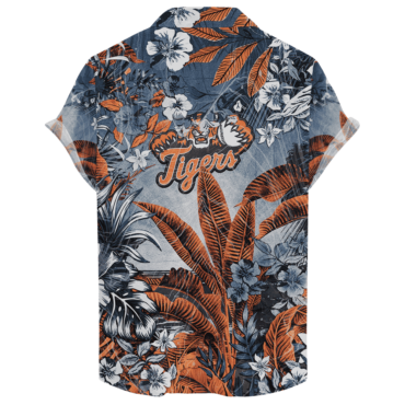 Detroit Tigers Coastal Skull Hawaiian Shirt