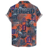 Detroit Tigers Father’s Day For Dad Grandpa Hawaiian Shirt Back - TeeAloha