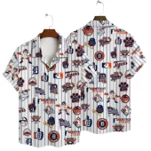 Detroit Tigers Game Day Icons Hawaiian Shirt - TeeAloha