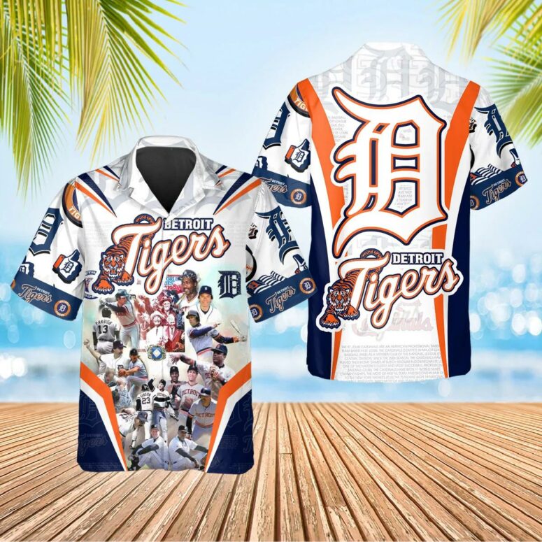 Detroit Tigers Legends Collage Hawaiian Shirt