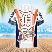 Detroit Tigers Legends Collage Hawaiian Shirt Back - TeeAloha