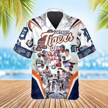 Detroit Tigers Legends Collage Hawaiian Shirt