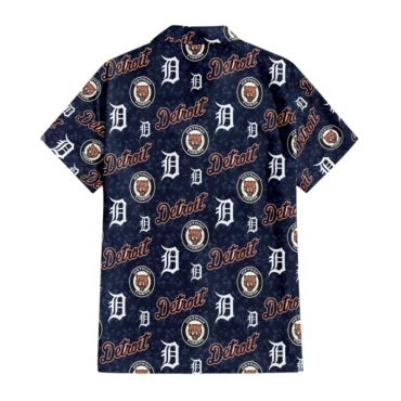 Detroit Tigers Logo Collage Hawaiian Shirt