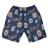 Detroit Tigers Logo Collage Hawaiian Short Back - TeeAloha