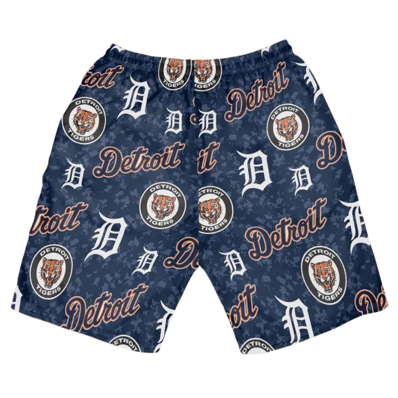 Detroit Tigers Logo Collage Hawaiian Shirt