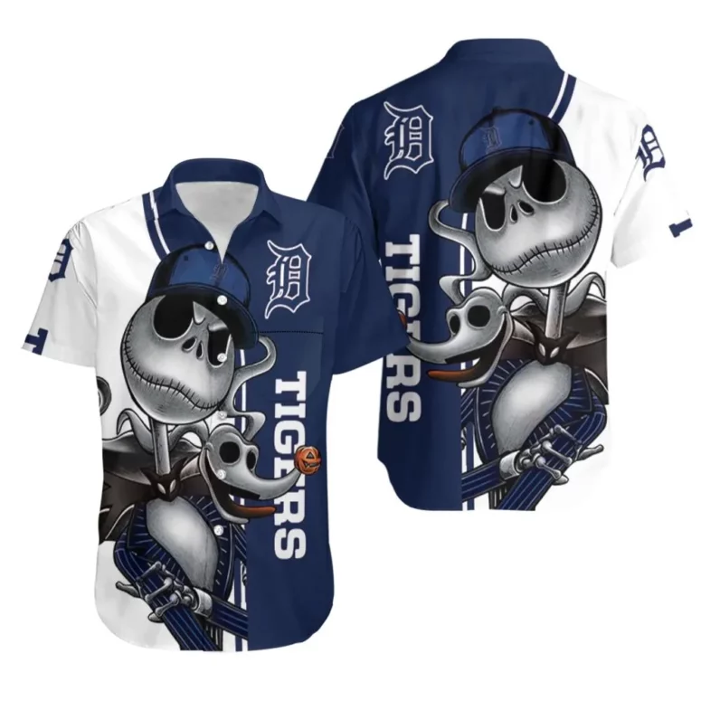 Detroit Tigers Skeleton Cool Hawaiian Shirt