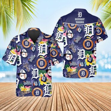 Detroit Tigers Tropical Icon Hawaiian Shirt