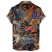 Detroit Tigers Tropical Vibes Hawaiian Shirt Back - TeeAloha