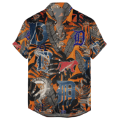 Detroit Tigers Tropical Vibes Hawaiian Shirt Front - TeeAloha