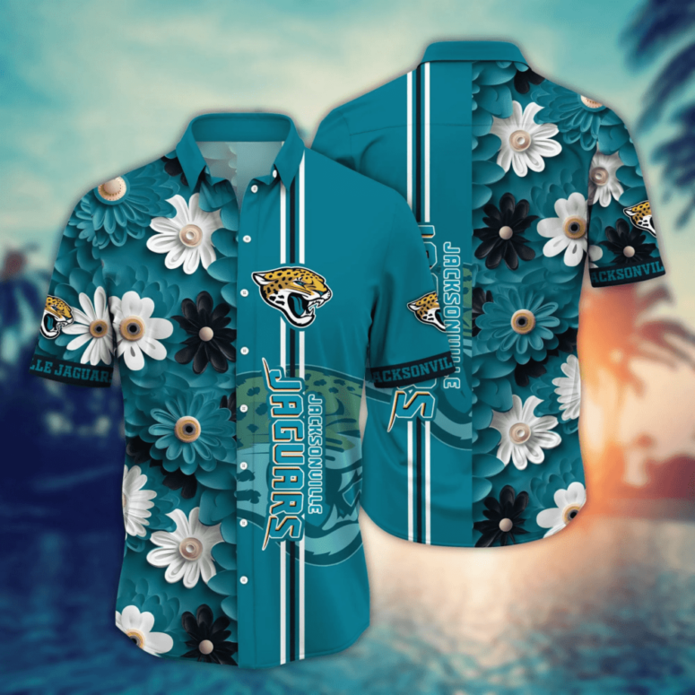 Jacksonville Jaguars Bloom Burst Hawaiian Shirt