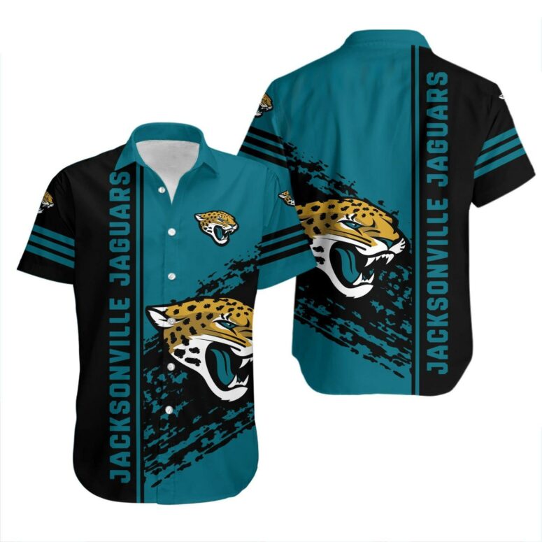 Jacksonville Jaguars Fierce Stripe Hawaiian Shirt