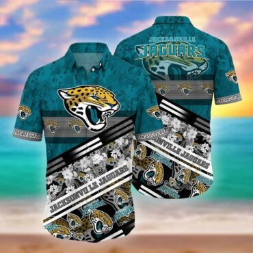 Jacksonville Jaguars Floral Patchwork Hawaiian Shirt