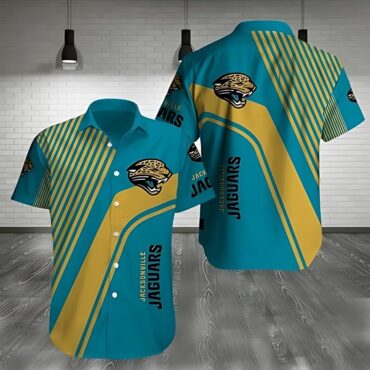 Jacksonville Jaguars Game Day Stripes Hawaiian Shirt