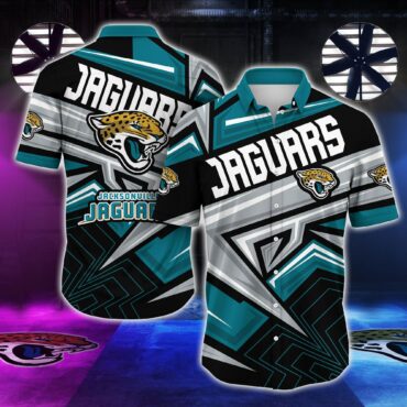 Jacksonville Jaguars Geometric Pride Hawaiian Shirt