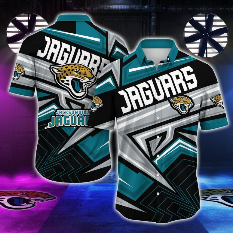 Jacksonville Jaguars Geometric Pride Hawaiian Shirt