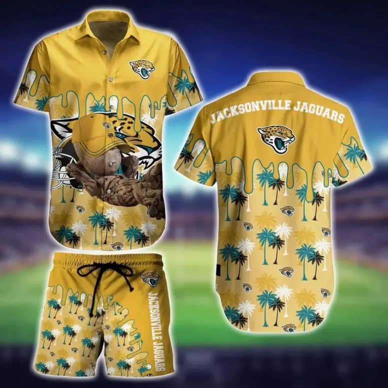 Jacksonville Jaguars Golden Sunset Hawaiian Shirt