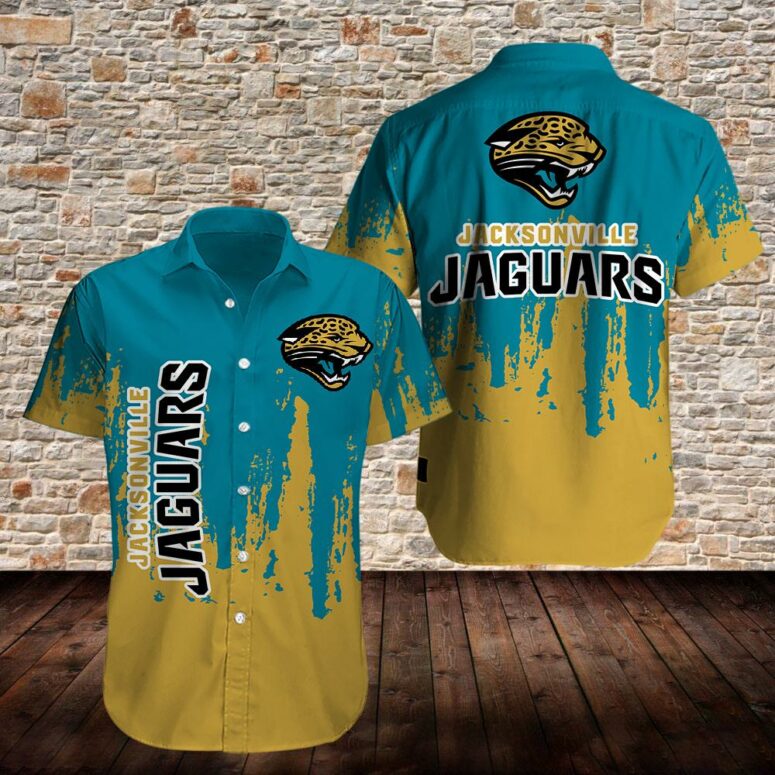 Jacksonville Jaguars Paint Splash Hawaiian Shirt