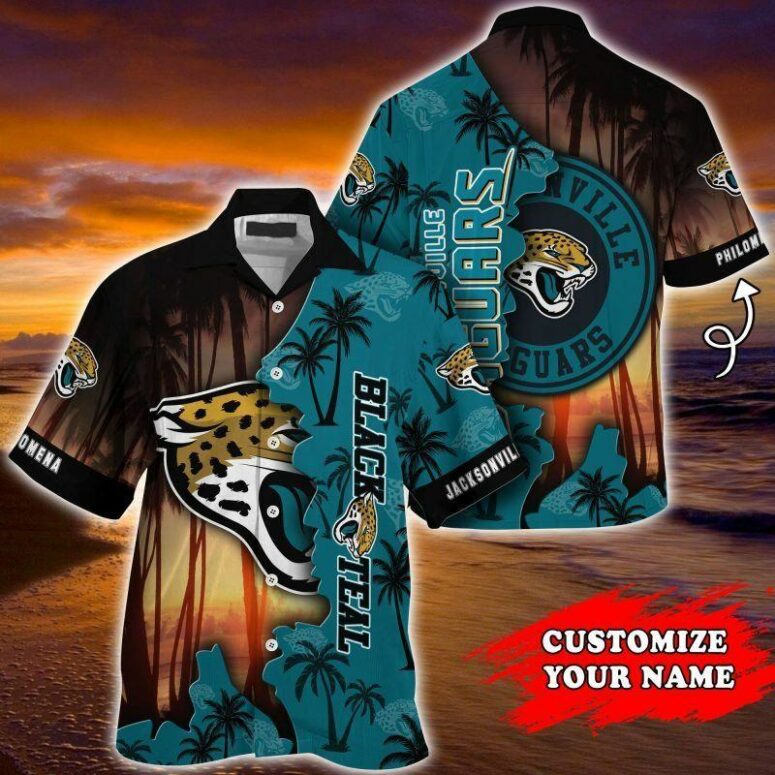 Jacksonville Jaguars Sunset Custom Hawaiian Shirt