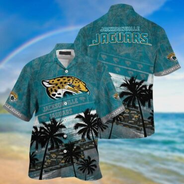 Jacksonville Jaguars Sunset Palms Hawaiian Shirt