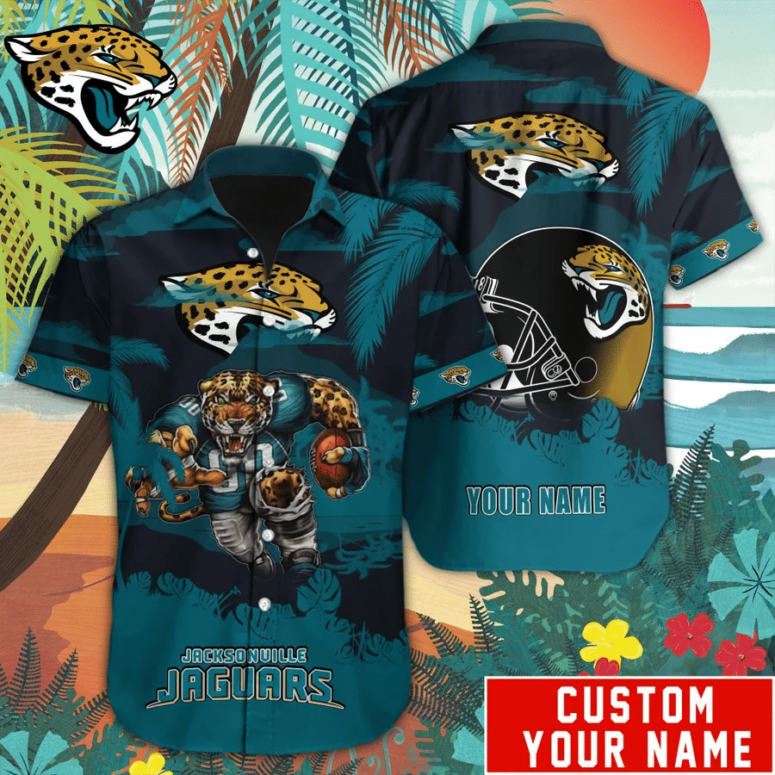 Jacksonville Jaguars Tropical Game Day Hawaiian Shirt