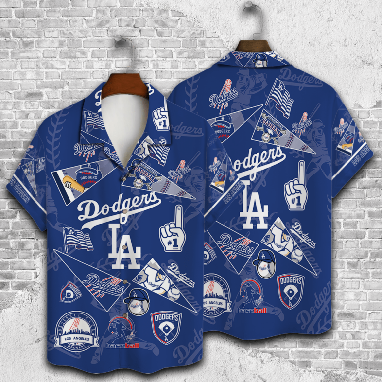 Los Angeles Dodgers #1 Fan Collage Hawaiian Shirt