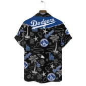 Los Angeles Dodgers Beach Icons Hawaiian Shirt Back - TeeAloha