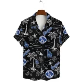 Los Angeles Dodgers Beach Icons Hawaiian Shirt Front - TeeAloha