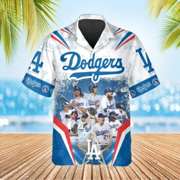 Los Angeles Dodgers Champions Collage Hawaiian Shirt