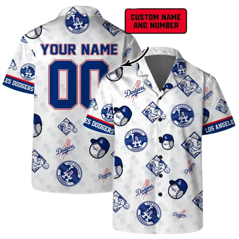 Los Angeles Dodgers Custom Name Hawaiian Shirt