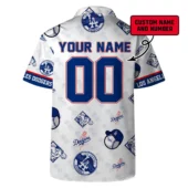 Los Angeles Dodgers Custom Name Hawaiian Shirt Back - TeeAloha