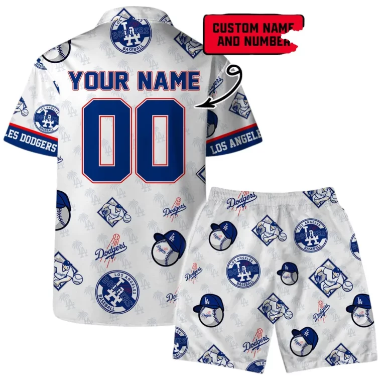 Los Angeles Dodgers Custom Name Hawaiian Shirt