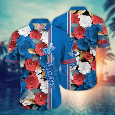 Los Angeles Dodgers Floral Vibe Hawaiian Shirt