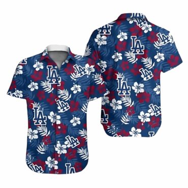 Los Angeles Dodgers Hibiscus Paradise Hawaiian Shirt