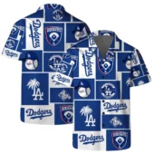 Los Angeles Dodgers Icon Block Hawaiian Shirt - TeeAloha