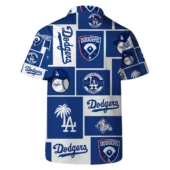 Los Angeles Dodgers Icon Block Hawaiian Shirt Back - TeeAloha