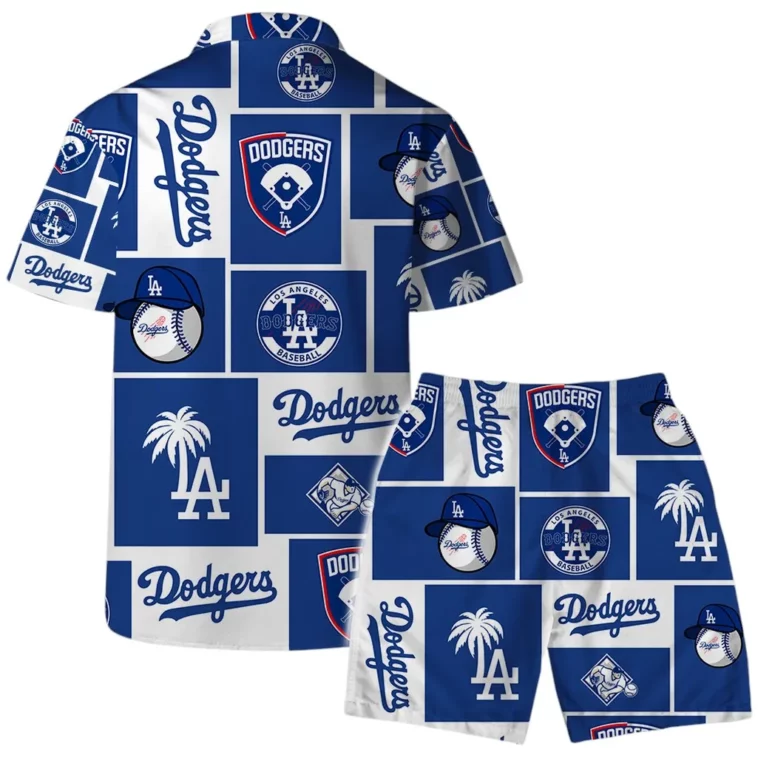 Los Angeles Dodgers Icon Block Hawaiian Shirt