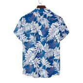 Los Angeles Dodgers Jungle Leaf Hawaiian Shirt Back - TeeAloha