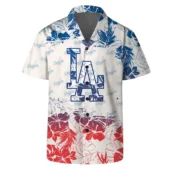 Los Angeles Dodgers One Pride Hawaiian Shirt Front - TeeAloha