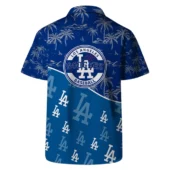 Los Angeles Dodgers Palm Paradise Hawaiian Shirt Back - TeeAloha