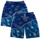 Los Angeles Dodgers Palm Paradise Hawaiian Short - TeeAloha