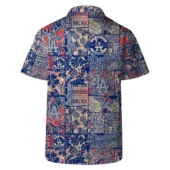 Los Angeles Dodgers Retro Patchwork Hawaiian Shirt Back - TeeAloha