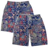 Los Angeles Dodgers Retro Patchwork Hawaiian Short - TeeAloha