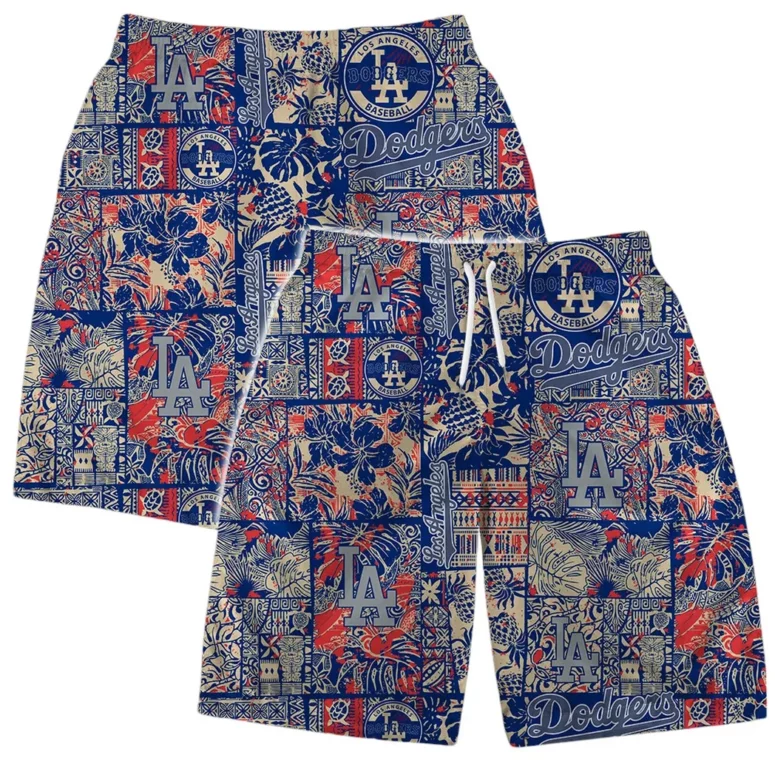 Los Angeles Dodgers Retro Patchwork Hawaiian Shirt