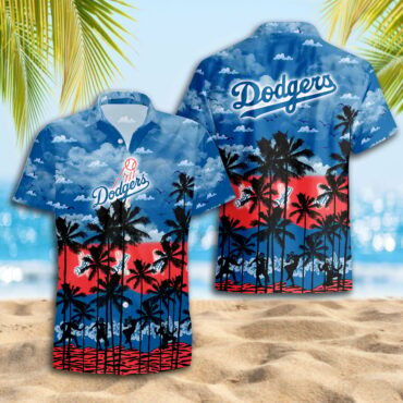 Los Angeles Dodgers Sunset Palm Hawaiian Shirt