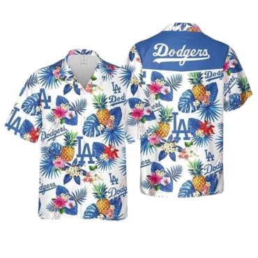 Los Angeles Dodgers Tropical Pineapple Paradise Hawaiian Shirt