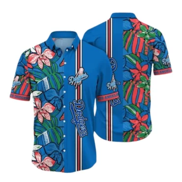 Los Angeles Dodgers Tropical Splash Hawaiian Shirt