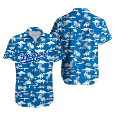 Los Angeles Dodgers Tropical Sunset Hawaiian Shirt